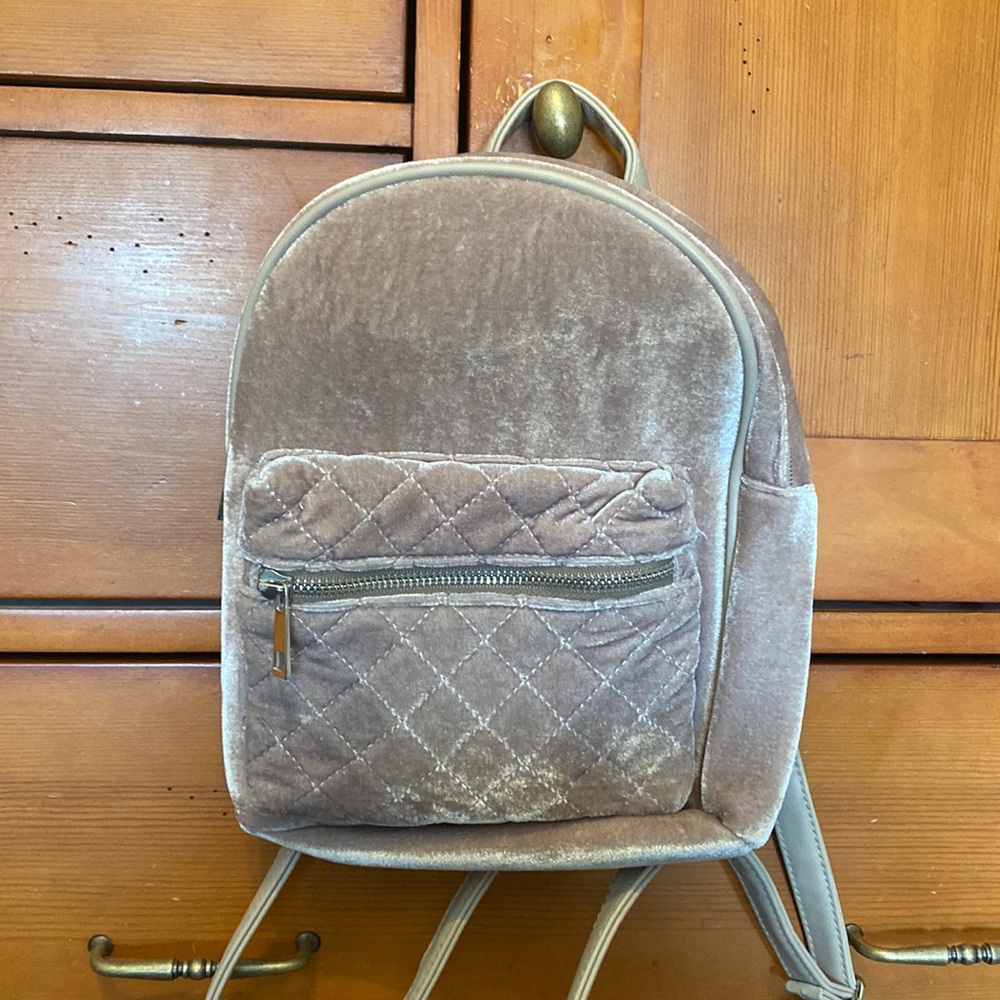 NWT Windsorstore Mini Crushed Velvet Backpack
